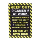 Gamer Warning Plate - simple