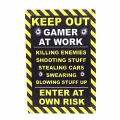 Gamer Warning Plate - simple